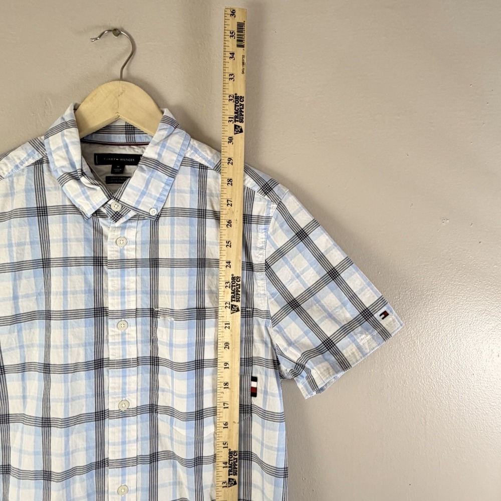 Tommy Hilfiger Men Short Sleeve Button Up M Preppy Coastal Dadcore Casual Sh - Picture 4 of 7